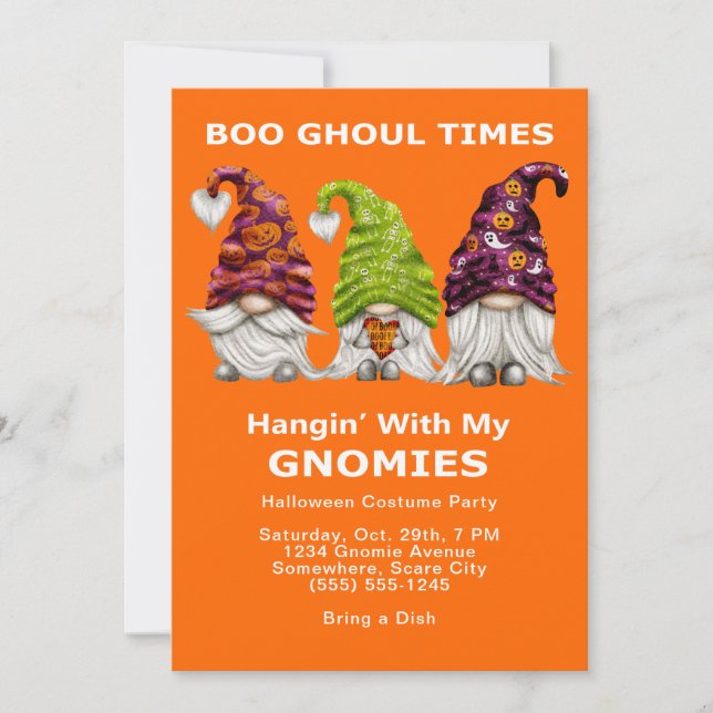 Boo Ghoul Times Hanging with My Gnomies Invitation (Devant)