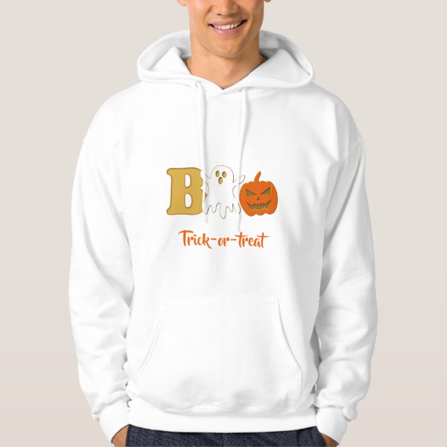 Boo Halloween Homme Sweat à capuche (Devant)