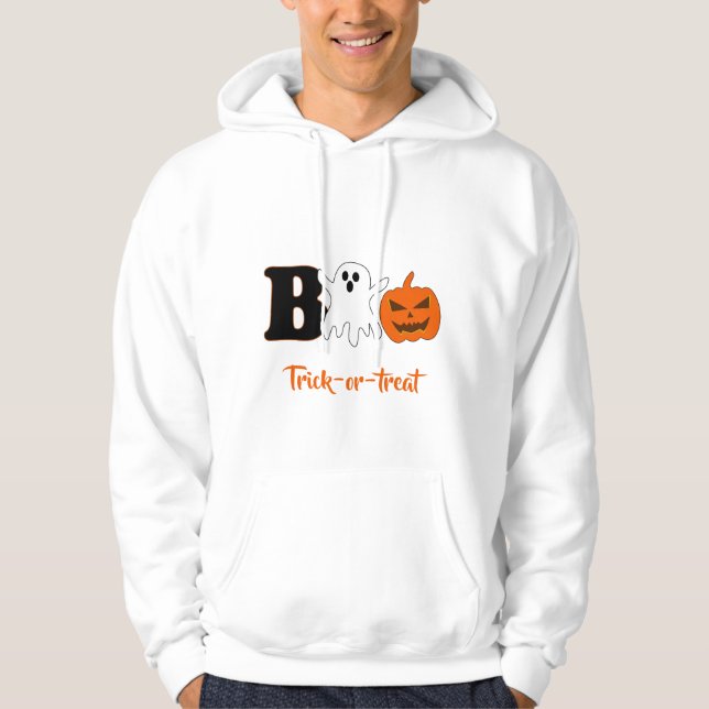Boo Halloween Homme Sweat à capuche (Devant)