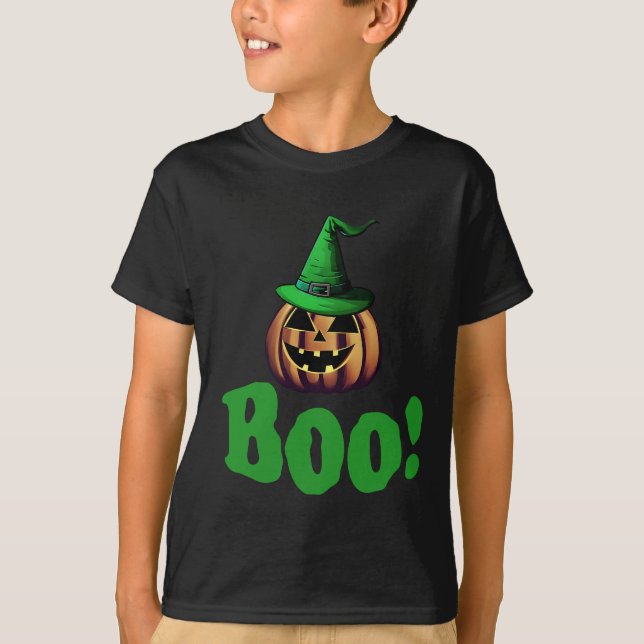 Boo Halloween Jack-o'-lantern enfants T-shirt (Devant)
