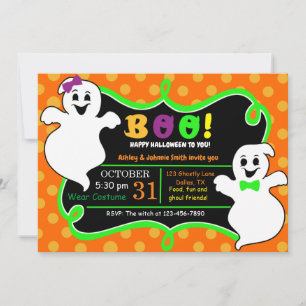 Boo ! Invitation de la fête d'Halloween