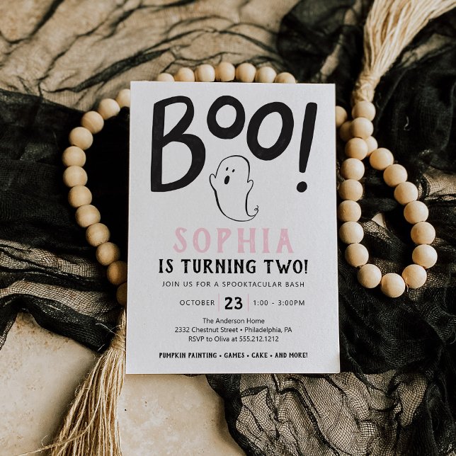 Boo ! Invitation d'Halloween fête d'anniversaire (Créateur téléchargé)