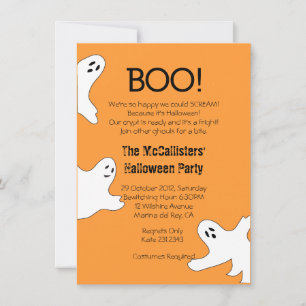 BOO ! Invitations de la fête d'Halloween