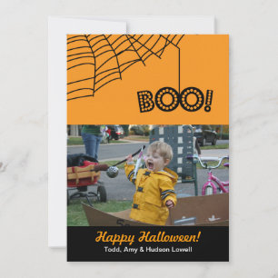 BOO ! Joyeux Carte photo de vacances Halloween