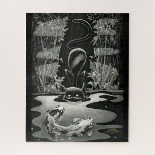 Boo Kitty Alle Pêche Jigsaw Puzzle