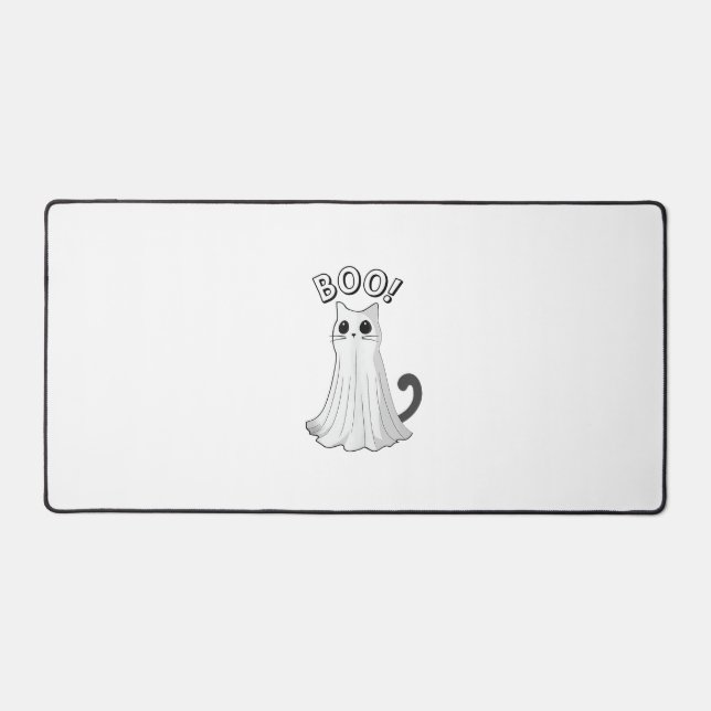 Boo Kitty Cute Ghost Chat Halloween Éffrayant Kitt (Recto)