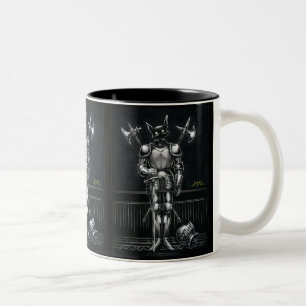 Boo Kitty en armure Mug à café à deux tons