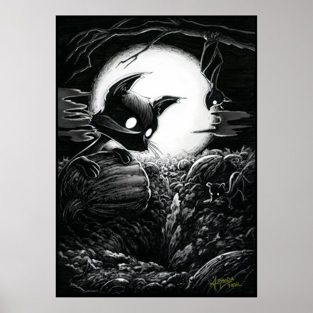 Boo Kitty supervise une affiche de plongée (Devant)