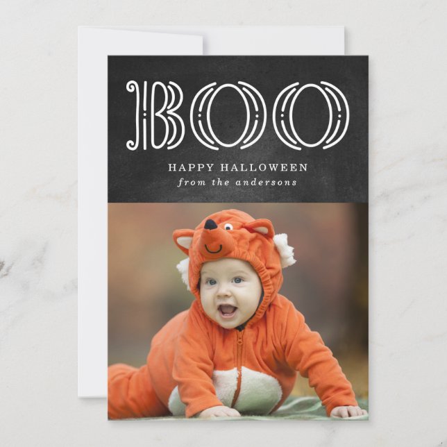 Boo magique | Carte photo Halloween (Devant)