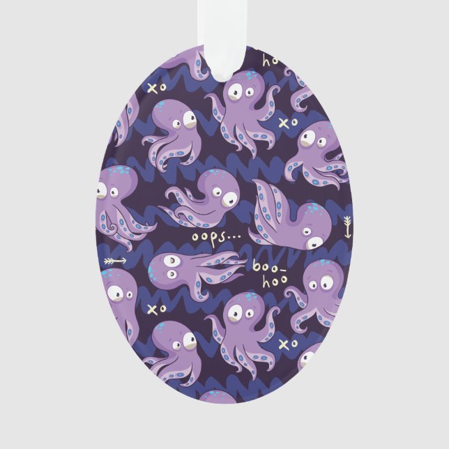 Boo Octopus mignon Violet Enfants Vêtements & Déco (devant)