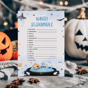 Boo-oy Halloween Baby shower Word Scramble Jeu