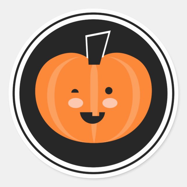Boo ! Sticker Citrouille Halloween (Devant)