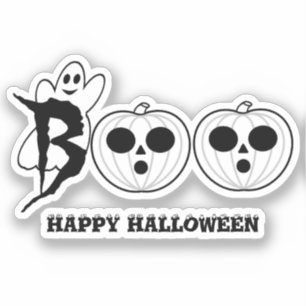 BOO ! Sticker en vinyle coupé sur mesure pour Hall