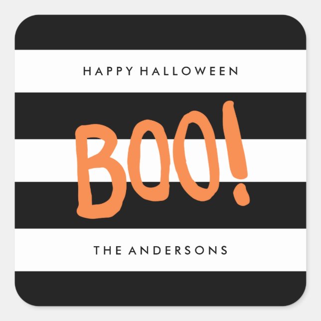 Boo ! | Stickers Tag Cadeau (Devant)