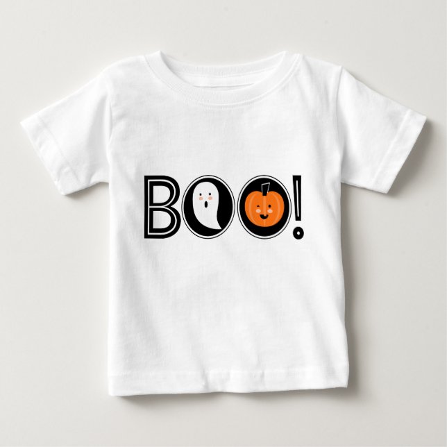 Boo ! T-shirt bébé d'Halloween (Devant)