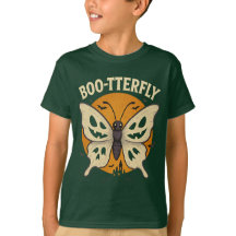 BOO-TTERFLY Halloween Pun T-shirt Éffrayant Papill