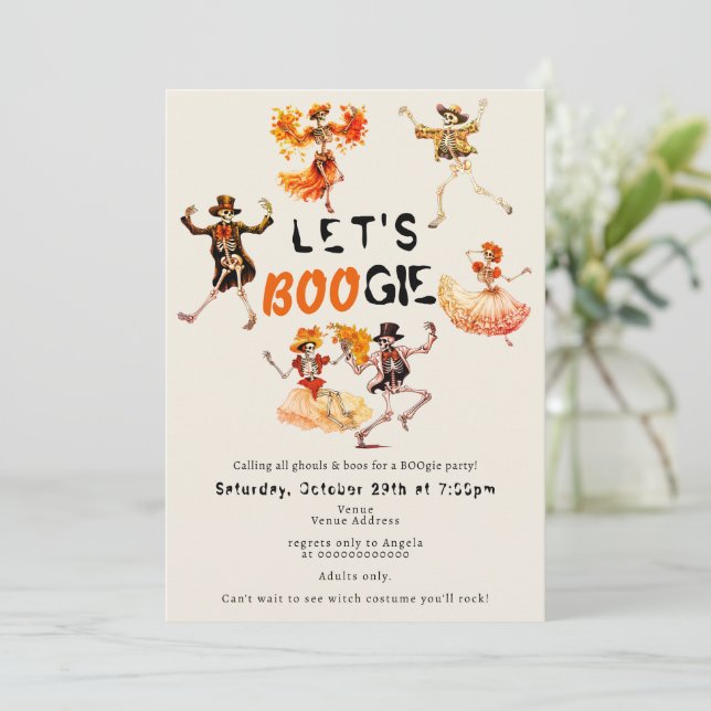 BOOGIE Squelette Jour De L'Halloween Adulte Mort (Debout devant)