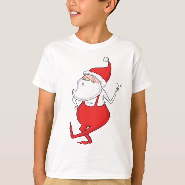 Boogie Woogie Dancing Santa Claus T-shirt de vacan (Devant)