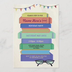 Book Birthday Library Invitation Lecture Stack