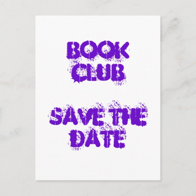 Book Club - Enregistrer La Date - Carte Postale (Devant)
