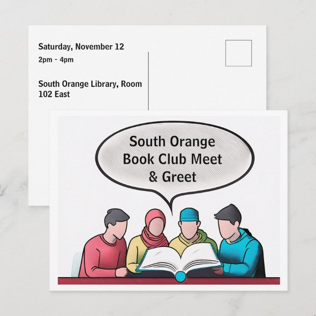 Book Club Open Invitation Customizable (Devant / Derrière)