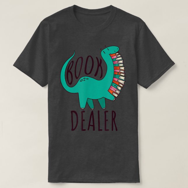 Book dealer, t-shirt Dinosaur (Design devant)