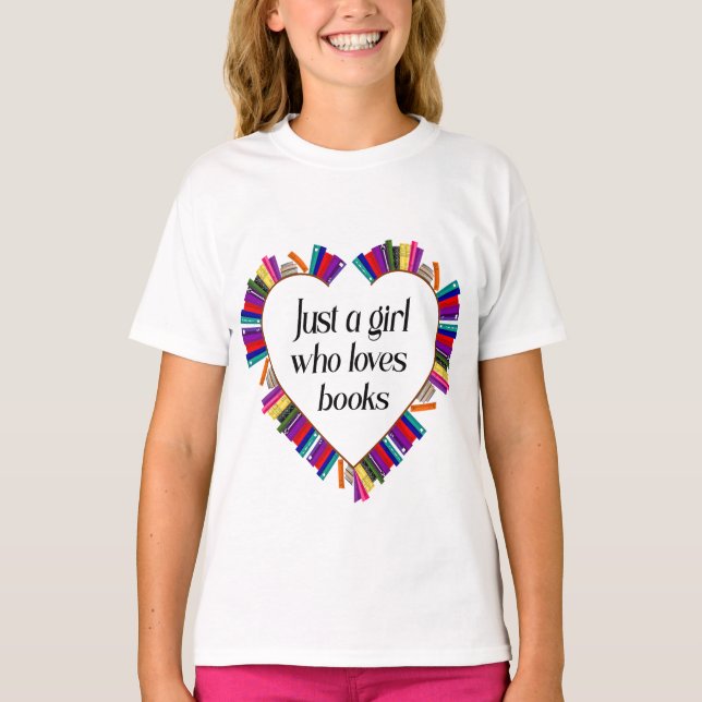 Book Girl Kids T-Shirt (Devant)
