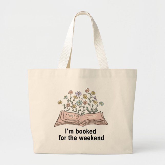 Book Lover Sac fourre-tout - Je suis réservé pour  (Devant)