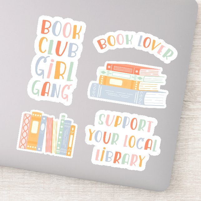 Book Lover Sticker Set (Détail)