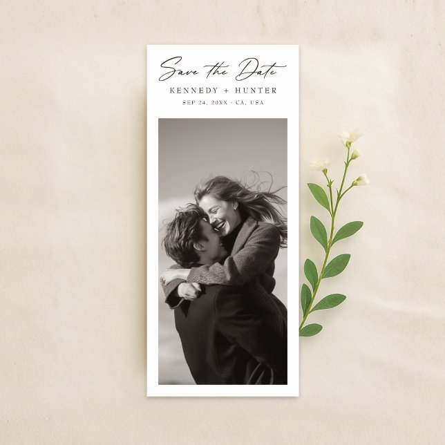 Bookmark Old Money Wedding Photo Save the Date (Créateur téléchargé)
