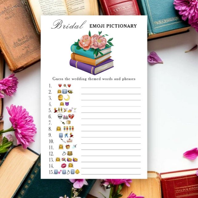Books Bridal shower Emoji Pictionary game (Créateur téléchargé)