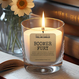 Boomer Humour bougie Étiquettes