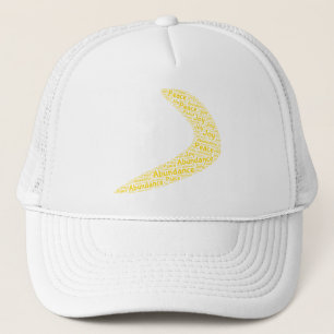 Boomerang abondance, paix, joie casquette