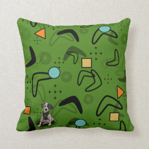Boomerang Coussin rétro du milieu du siècle avec