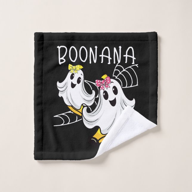 Boonana Fantôme Mignon Banane Halloween (Gant de toilette)