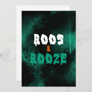 Boos and Boos Adult Halloween Party Invitation