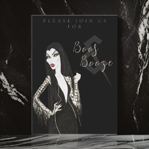 Boos and Booze Adulte Halloween Party Invitation