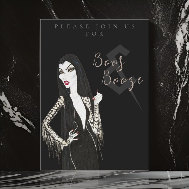 Boos and Booze Adulte Halloween Party Invitation (Créateur téléchargé)
