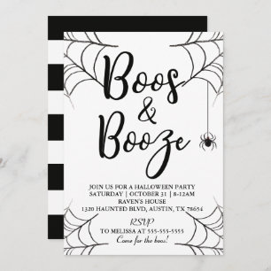 Boos & Booze Invitation Halloween