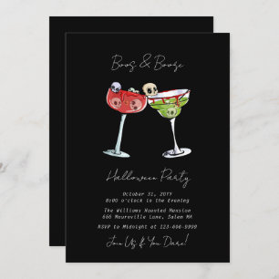 Boos et Booze Halloween Invitation