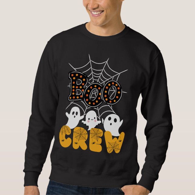 Boot Crew Halloween Sweatshirt avec de mignons fan (Devant)