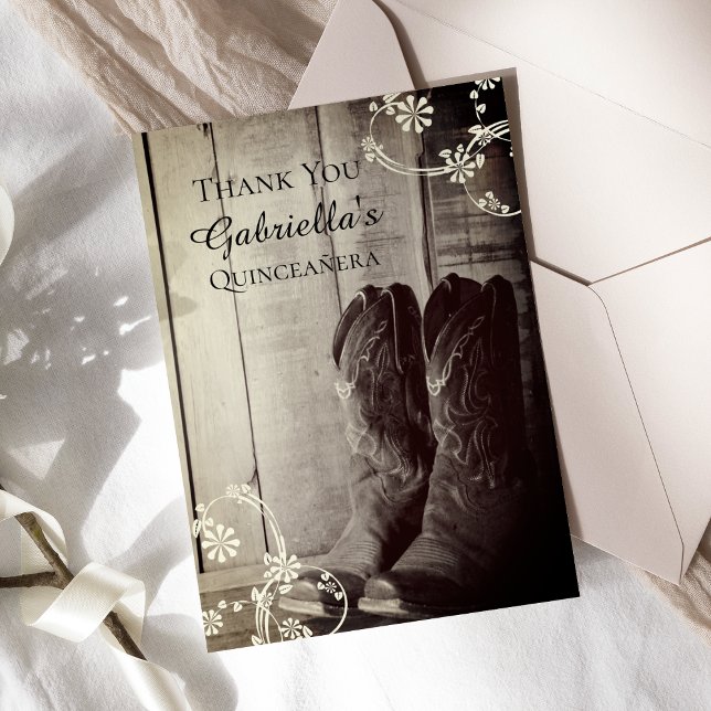 Boot rustique Cowboy Western Quinceañera Merci (Créateur téléchargé)