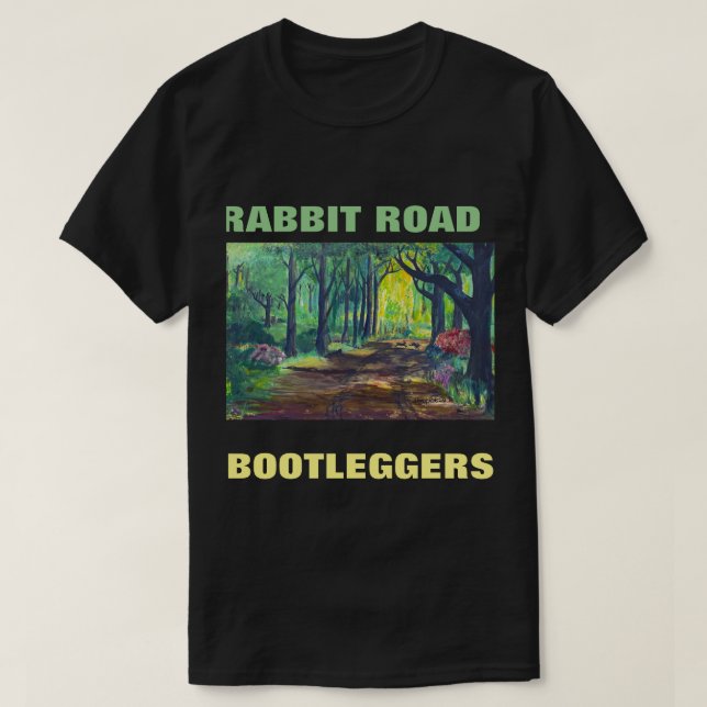 BOOTLEGERS DE ROUTE EN RABBIT TSHIRT NOIR (Design devant)