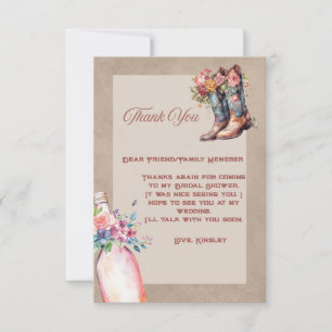 Boots Brunch & Bubbly Carte de remerciements plat