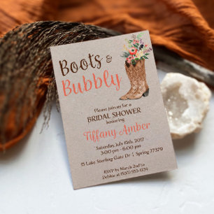 Boots et Bubbly Western Bridal Show Invitation