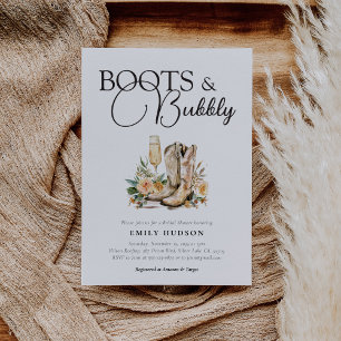 Boots et Bubbly Western Bridal Show Invitation