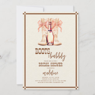 Boots et Bubbly Western Bridal Show Invitation