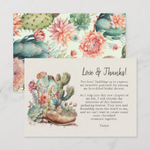 Boots et Carte de remerciements de Fête des mariée