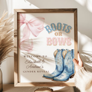 Boots ou Bows Genre Révéler Affiche de bienvenue