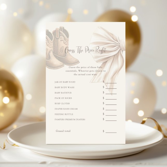 Boots Ou Bows Genre Révéler Devinez Le Prix Droit (Créateur téléchargé)